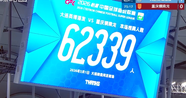 62339人！英博主场创梭鱼湾上座纪录，中超历史第三